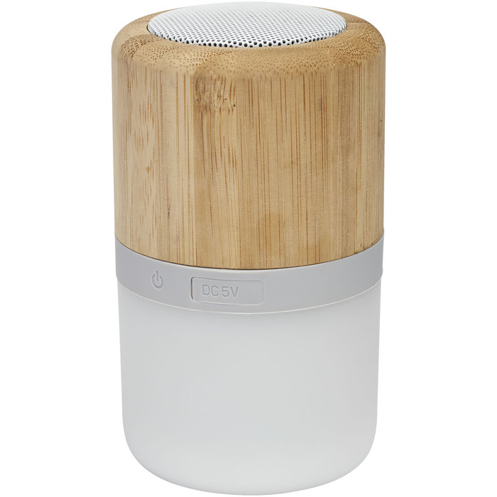 Altavoz de bambú con Bluetooth® y luz "Aurea" 