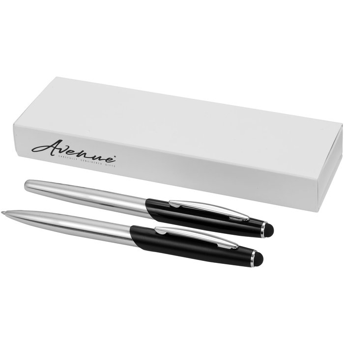 Set de bolígrafo y rollerball Stylus “Geneva” (tinta azul)