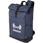 Mochila para portátil de 15,6" reciclada GRS con cierre superior 12L "Hoss"