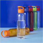 Botella de Tritan™ transparente con tapa de colores de 650 ml "Sky"