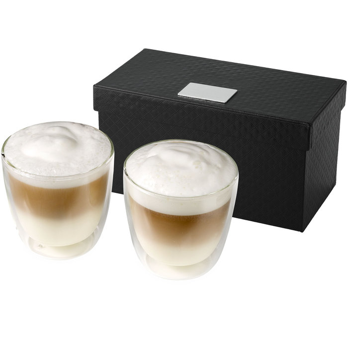 Set de 2 tazas de café de cristal "Boda"