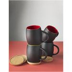 Taza de cerámica de 400 ml con base de madera "Hearth"