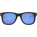 Gafas de sol polarizadas con cristal de espejo de PET reciclado/bambú en caja de regalo "Taiyō"