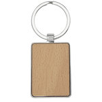 Llavero rectangular de madera de haya "Mauro"