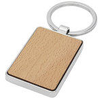 Llavero rectangular de madera de haya "Mauro"