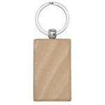 Llavero rectangular de madera de haya "Gian"