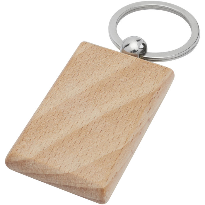 Llavero rectangular de madera de haya "Gian"