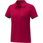 Polo de manga corta de dos tonos para mujer "Morgan"