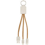 Cable de carga 3 en 1 de paja de trigo y corcho "Bates"