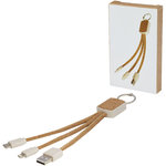 Cable de carga 3 en 1 de paja de trigo y corcho "Bates"