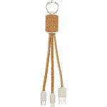 Cable de carga 3 en 1 de paja de trigo y corcho "Bates"
