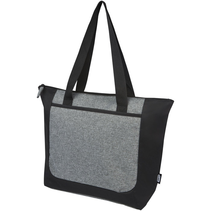Bolsa Tote reciclada GRS en dos tonos con cremallera de 15 L "Reclaim"