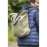 Mochila enrollable de 15 L para portátil de 15" de lona reciclada GRS "Joey"