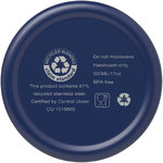 Bidón con aislamiento al vacío de 500 ml de cobre de acero inoxidable reciclado con certificación RCS "Vasa"