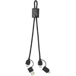Cable de carga rápida y transmisión de datos 6 en 1 de 45 W en aluminio reciclado con certificación RCS "Connect"