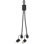 Cable de carga rápida y transmisión de datos 6 en 1 de 45 W en aluminio reciclado con certificación RCS "Connect"