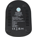 Base de carga inalámbrica con doble bobina de 15W en plástico reciclado con certificación RCS "Loop"