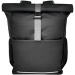 Bolsa enrollable para bicicleta resistente al agua de material reciclado GRS de 15" y 20 l "Aqua"