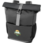 Bolsa enrollable para bicicleta resistente al agua de material reciclado GRS de 15" y 20 l "Aqua"