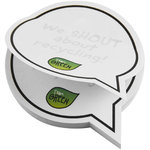 Libreta con notas adhesivas de material reciclado con forma de bocadillo "Sticky-Mate®"