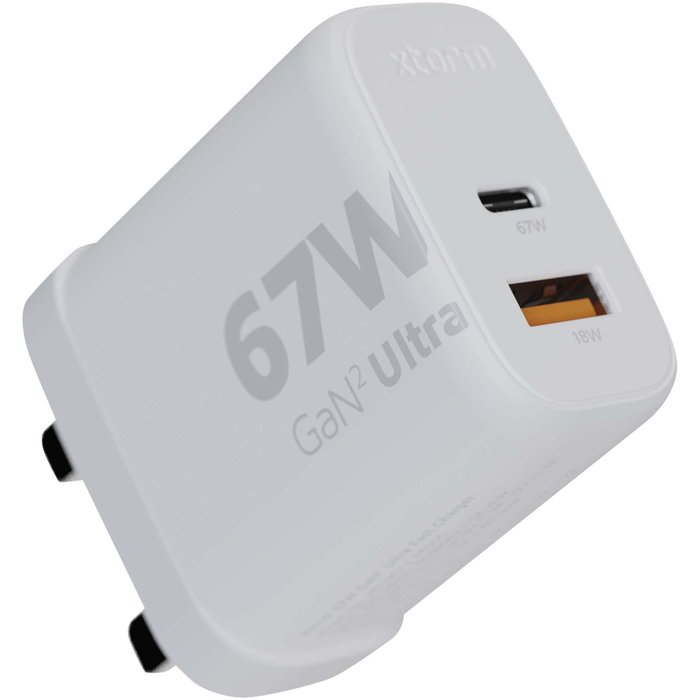 Cargador de pared de 67 W con enchufe del Reino Unido "Xtorm XEC067G GaN² Ultra"