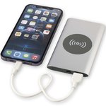 Batería externa inalámbrica tipo C de aluminio reciclado de 4000 mAh "Juice" 