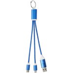 Cable de carga 4 en 1 de aluminio reciclado con llavero "Metal"
