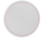 Posavasos de plástico redondo Ellison con papel insertado