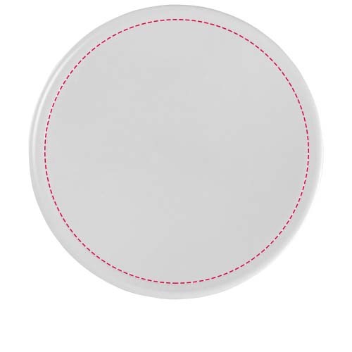 Posavasos de plástico redondo Ellison con papel insertado