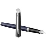 Pluma con bloques de color y ribete plateado "Hemisphere" (tinta azul)