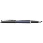 Pluma con bloques de color y ribete plateado "Hemisphere" (tinta azul)