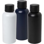 Botella de 600 ml de aluminio reciclado con certificado RCS con tapa de RPET "Trinity"