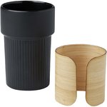 Vaso de 340 ml con funda de bambú "Fika"