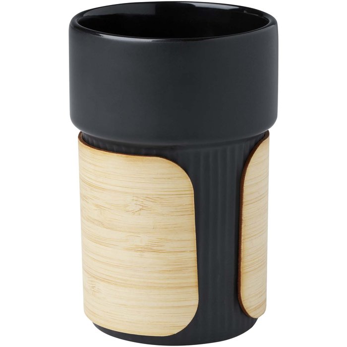 Vaso de 340 ml con funda de bambú "Fika"