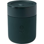 Vaso de cerámica de 330 ml con agarradero de silicona y tapa de plástico "Java"
