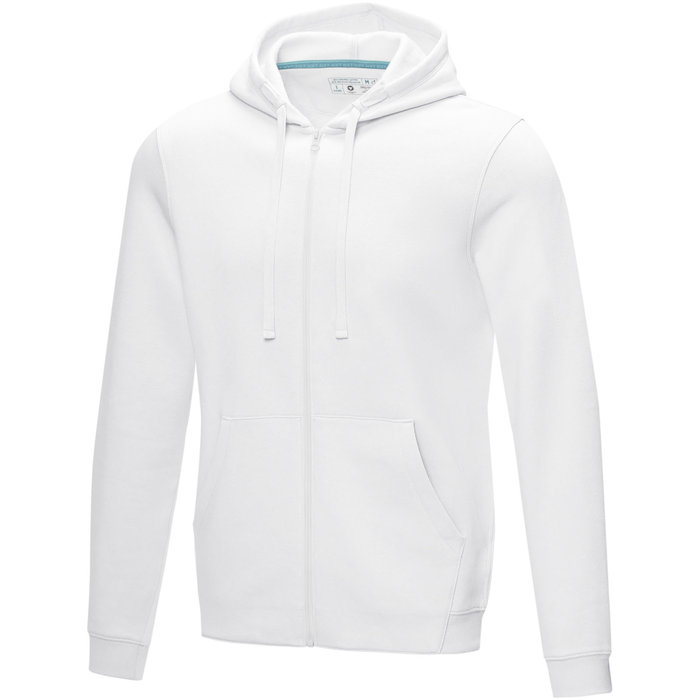 Sudadera con capucha y cremallera completa de orgánico para hombre "Ruby"