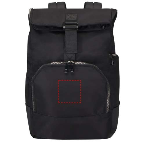 Mochila para portátil de 15" enrollable de material reciclado GRS de 18 l "Rhine"