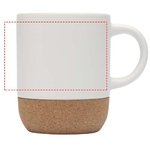 Taza de cerámica para sublimación de 300 ml con detalles de corcho "Billie"