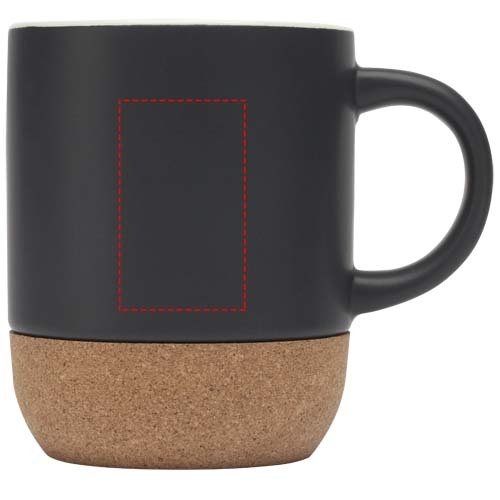 Taza de cerámica de 300 ml con detalles de corcho y acabado mate "Billie"