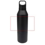 Botella isotérmica de acero inoxidable reciclado de 600 ml con certificado RCS y vaso de 300 ml "Odessy"