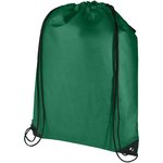 Bolsa de tela sin tejer de material reciclado GRS con cordón de 5 l "Evergreen"
