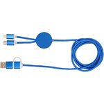Cable 5 en 1 de aluminio y plástico reciclado de 150 cm para sincronización de datos y carga rápida de 27 W "Alasia"
