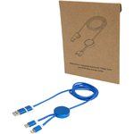 Cable 5 en 1 de aluminio y plástico reciclado de 150 cm para sincronización de datos y carga rápida de 27 W "Alasia"