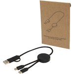 Cable 5 en 1 de plástico reciclado de 30 cm para sincronización de datos y carga rápida de 27 W "Citala"