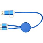 Cable 5 en 1 de aluminio y plástico reciclado de 30 cm para sincronización de datos y carga rápida de 27 W "Alasia"