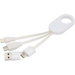 Cable de carga 4 en 1 de plástico reciclado "Troop"