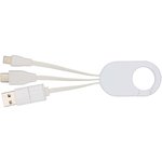 Cable de carga 4 en 1 de plástico reciclado "Troop"
