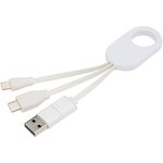 Cable de carga 4 en 1 de plástico reciclado "Troop"