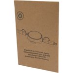 Cable retráctil 5 en 1 de plástico reciclado de 100 cm para sincronización de datos y carga rápida de 45 W con detalles de bambú "Chechia"