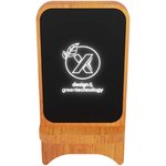 Cargador inalámbrico de madera de 10 W luminoso "SCX.design W16"
